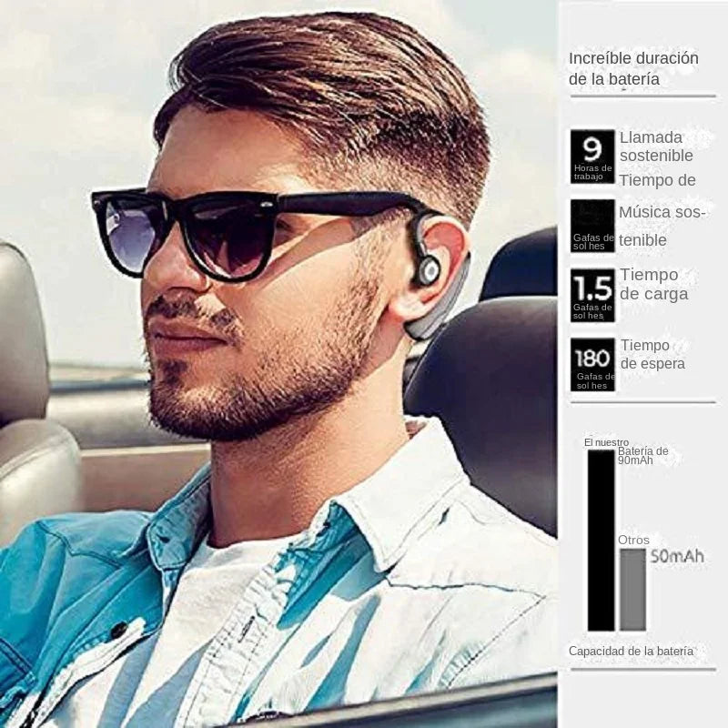 V9 Business Earphones Bluetooth 5.0 Ear Hook TWS Wireless Headphones with Mic Hands-free Call Headset In-Ear HiFI Music Headset