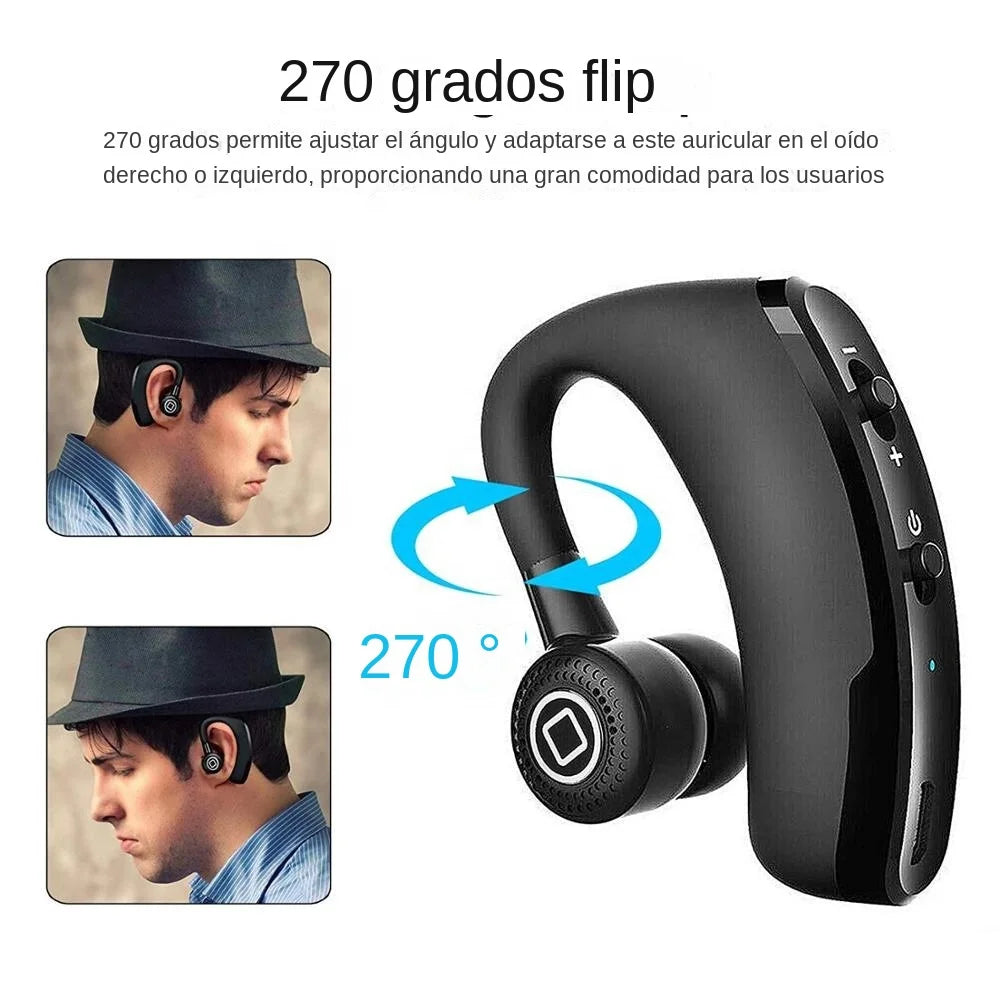 V9 Business Earphones Bluetooth 5.0 Ear Hook TWS Wireless Headphones with Mic Hands-free Call Headset In-Ear HiFI Music Headset