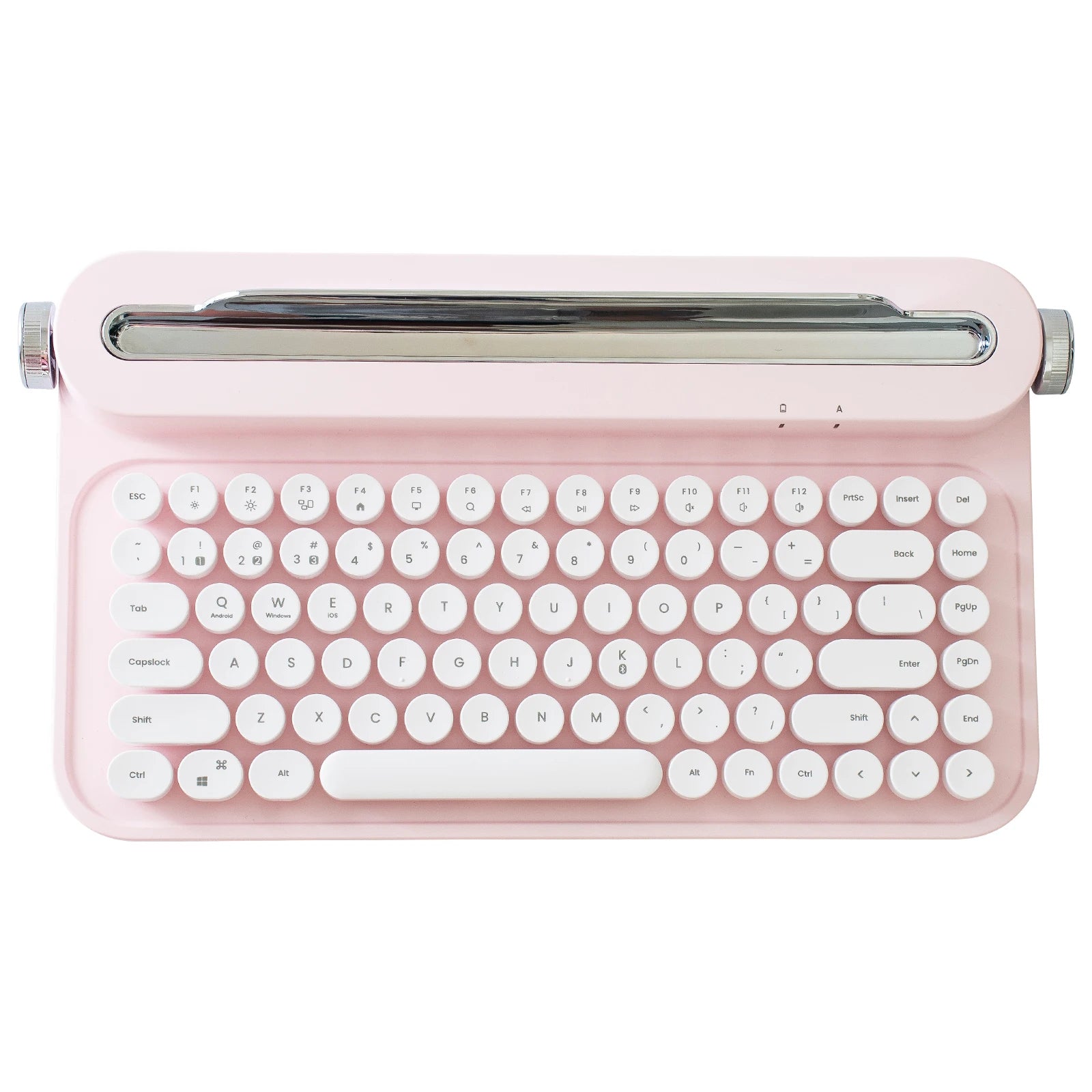 YUNZII ACTTO B305 Retro Typewriter Aesthetic Keyboard, 75% Compact Wireless Keyboard with Integrated Stand for Multi-Device