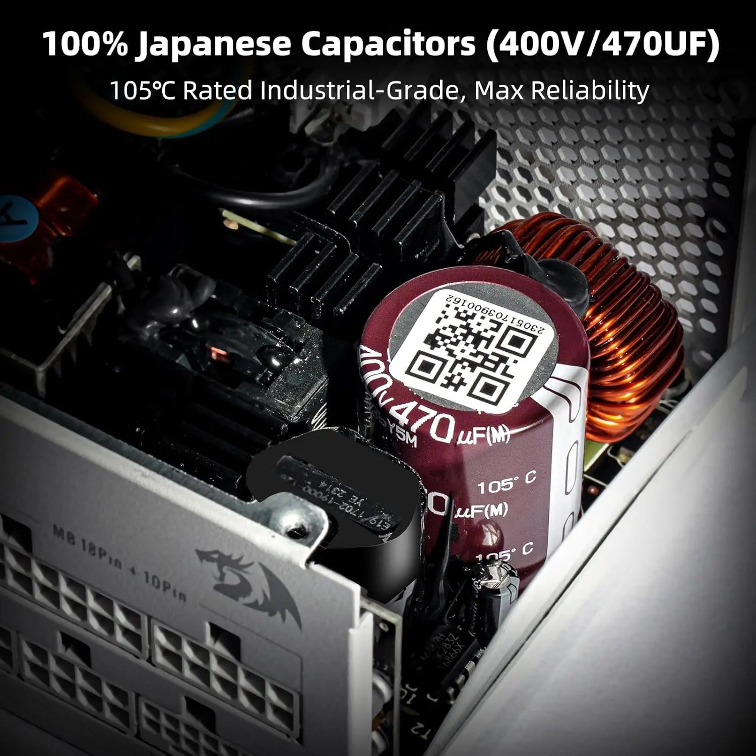 Redragon PSU015 80+ Platium 750 Watt SFX Fully Modular Low Noise Smart-ECO 0 RPM Fan ATX Compatible Panel Power Supply