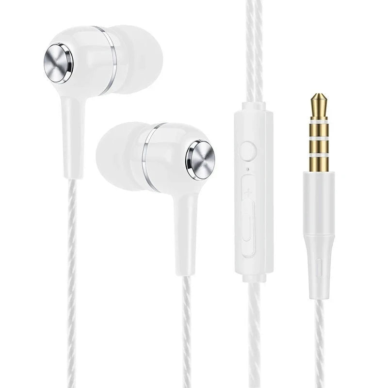 Wired Headphones 3.5mm In-Ear Sport Earbuds Bass Mobile Phone Earphone Stereo Headset with Mic Volume Control Music Earphones