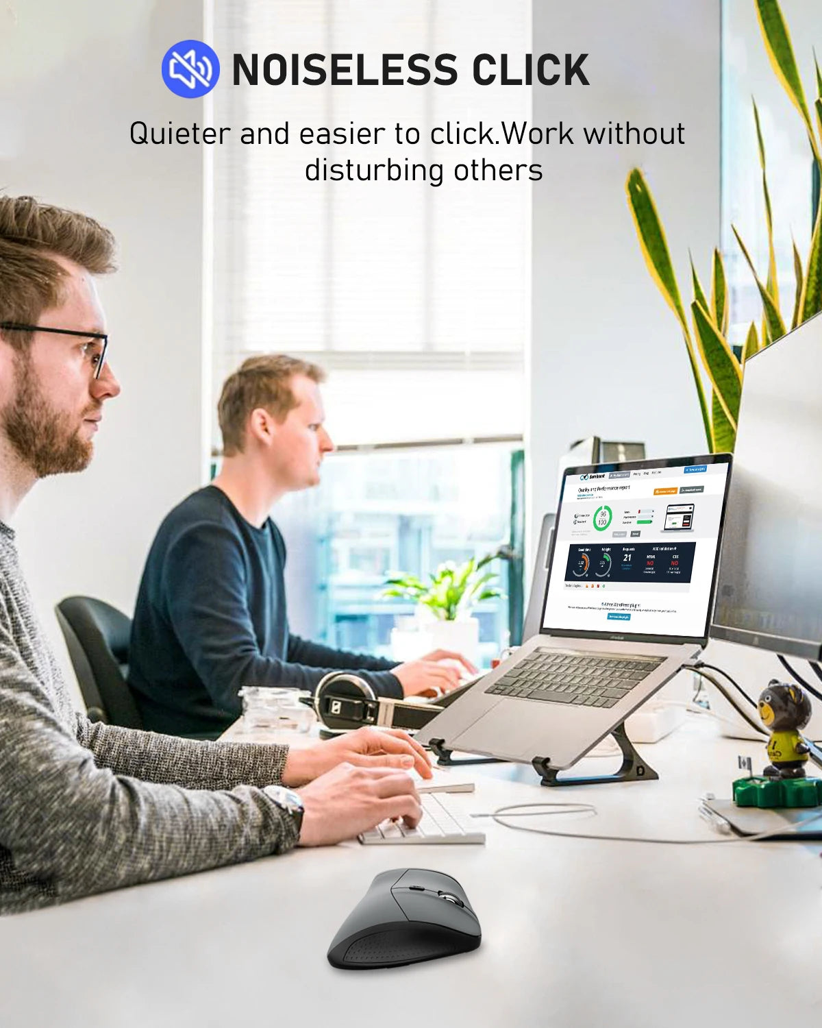 E-YOOSO X-45 2.4G Wireless Mouse for Big Palms, 4800 DPI Adjustable Plug and Play Low Battery Reminder for Home, Office Gaming