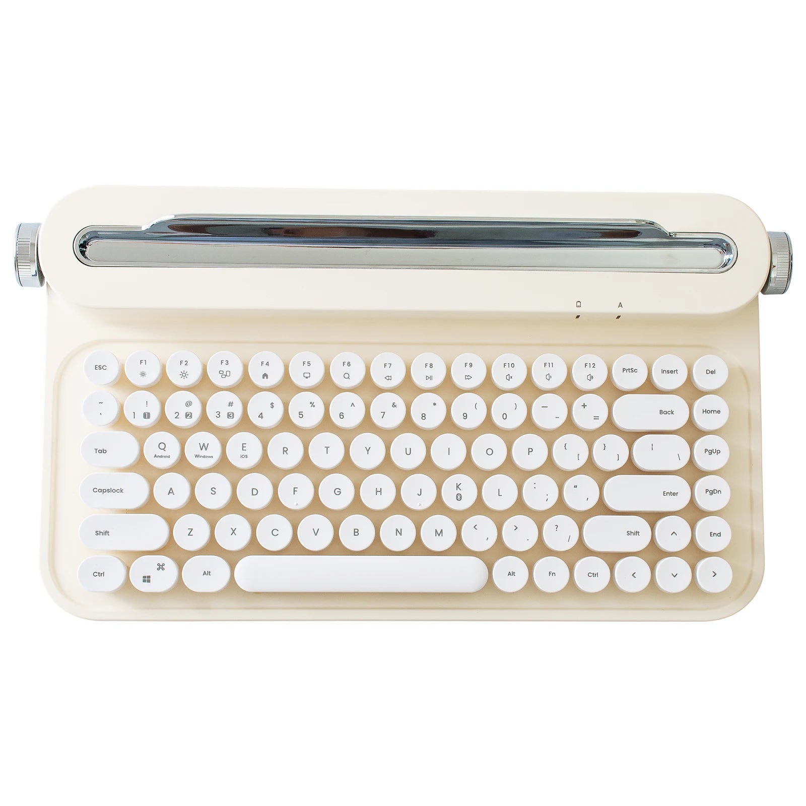 YUNZII ACTTO B305 Retro Typewriter Aesthetic Keyboard, 75% Compact Wireless Keyboard with Integrated Stand for Multi-Device
